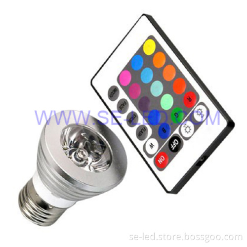 3W CREE E27 RGB LED Spot Light